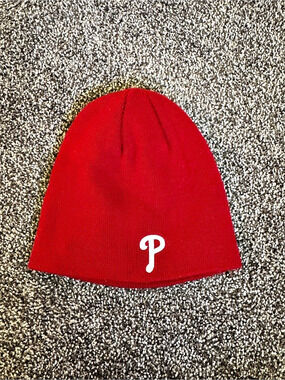 Philadelphia Phillies baseball Red Knit Beanie Hat